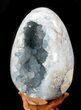 Blue Crystal Filled Celestine (Celestite) Egg - Madagascar #41710-2